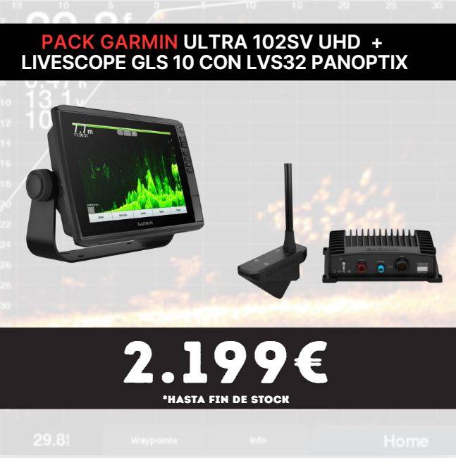 Pack EchoMAP Ultra 102sv + LiveScope GLS 10 con LVS32 Panoptix