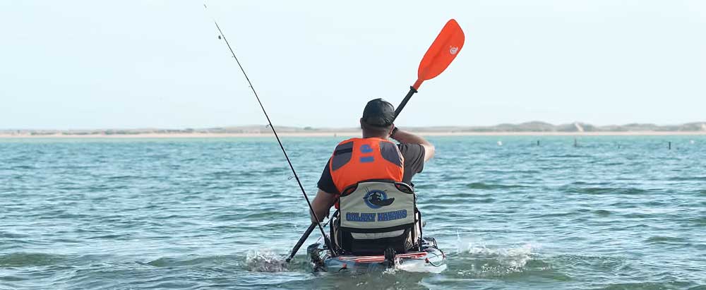 fishing kayak with angler